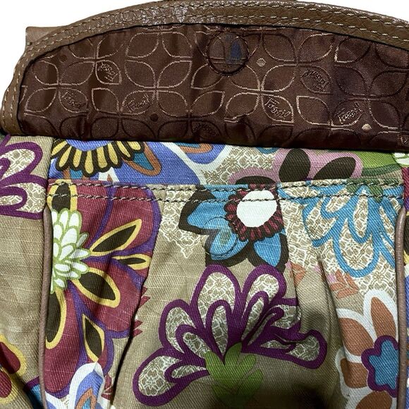 Vintage Fossil Crossbody Shoulder Messenger Canvas Bag Floral Boho Hippie Purse - Picture 8 of 16